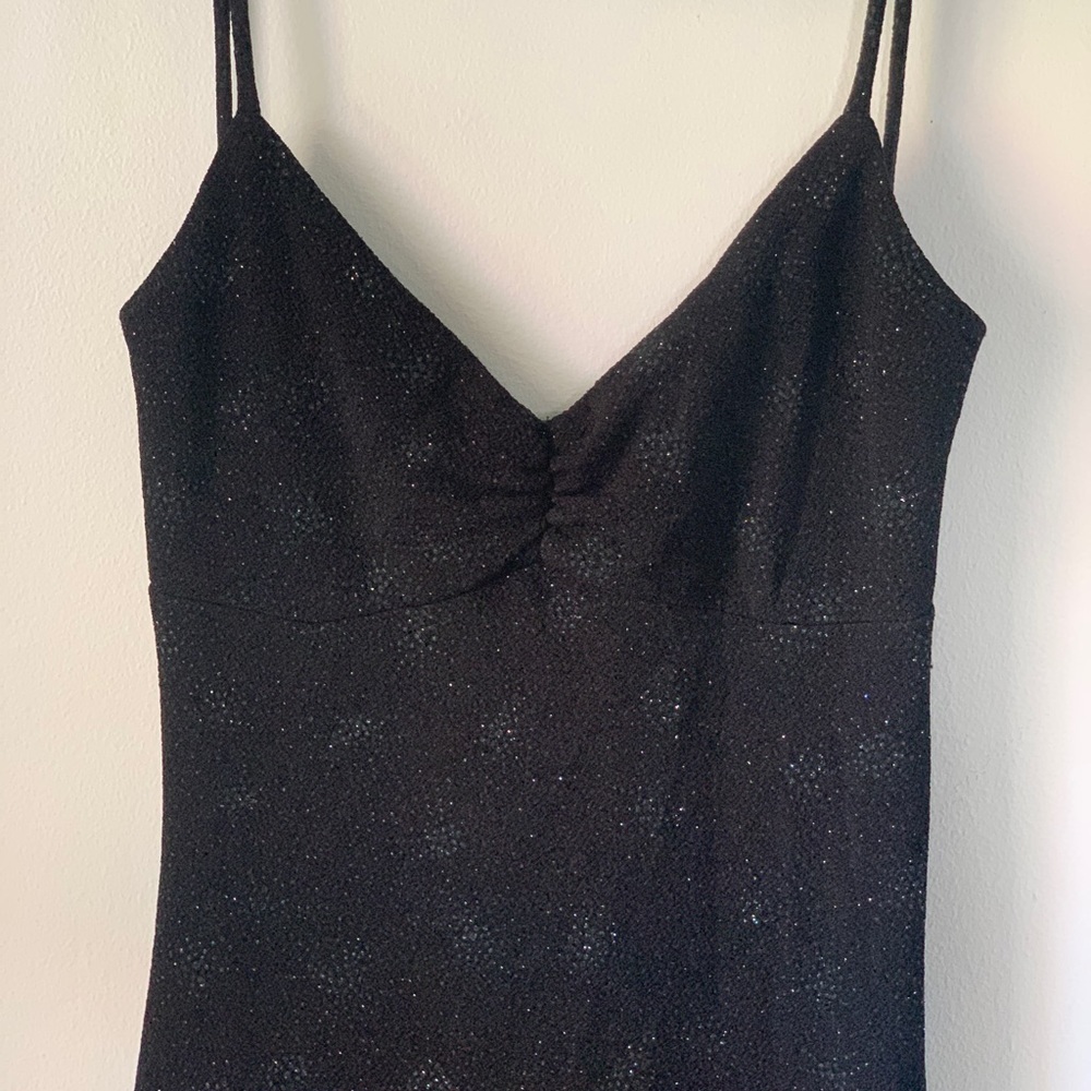 Windsor prom dress. Open back. Spaghetti strap. Black sparkle dress. Size small